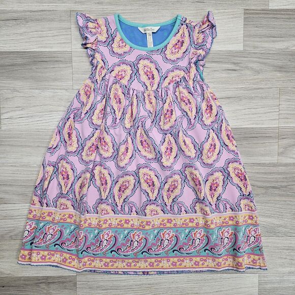 Matilda Jane Girls Pink Paisley Baby Doll Top Size 10 - Picture 1 of 7